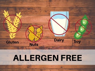 Dairy Free Gluten-Free Soy Free Allergen-Free Foods
